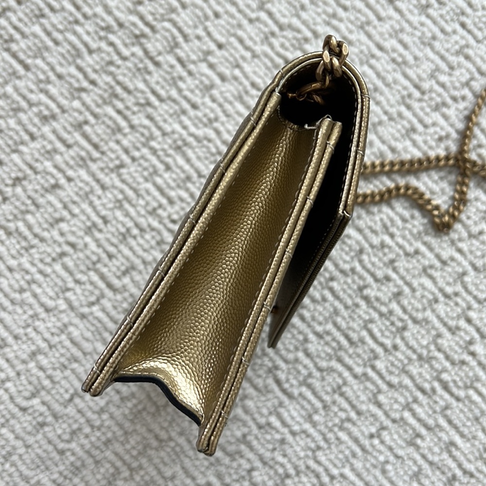 YSL Gold wallet on chain with detachable strap - Picture 5 of 16